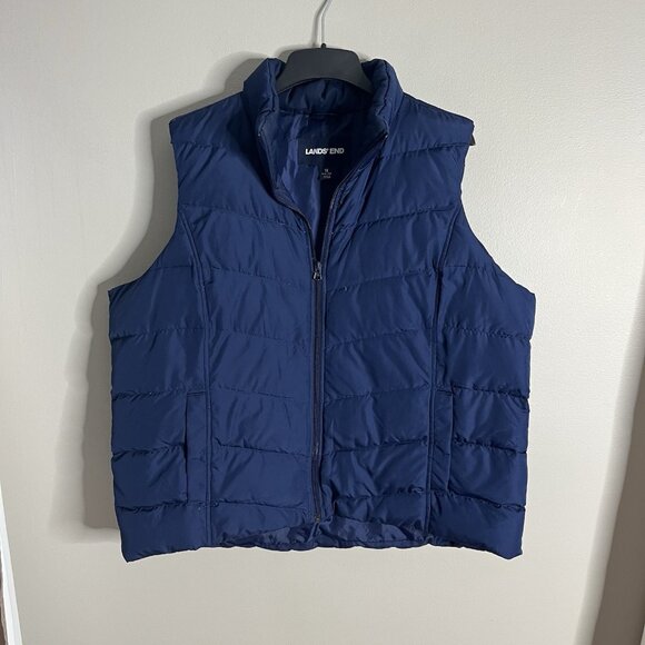 Lands' End Jackets & Blazers - Lands End Vest Blue Size 1X Down Puffer Full Zip